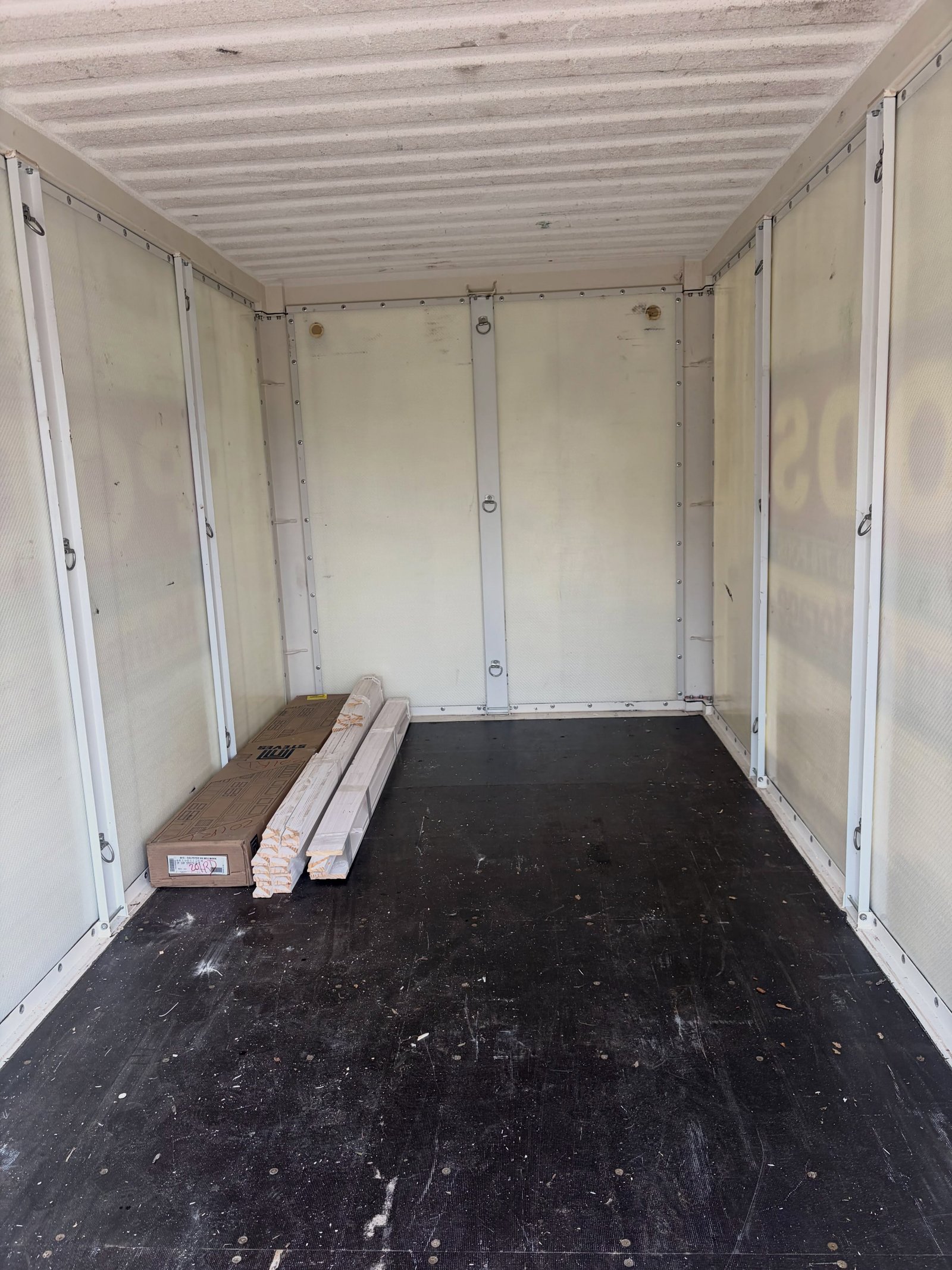 Storage container empty after cleanout
