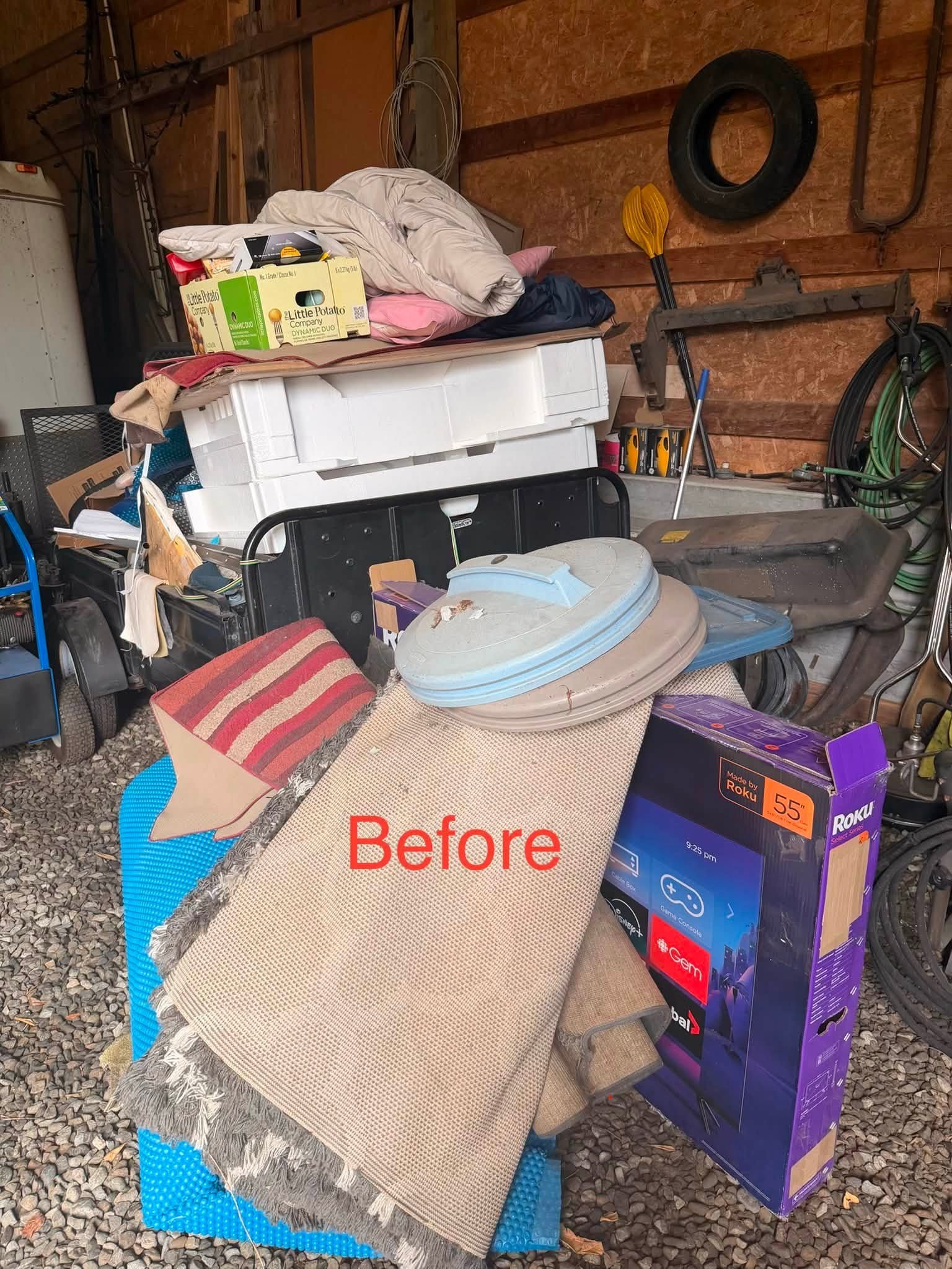 Trailer loaded full before dump run